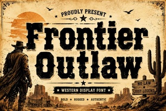 Frontier Outlaw Font: Design Your Wild West Project