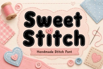 Sweet Stitch Font for Creative Diy Projects