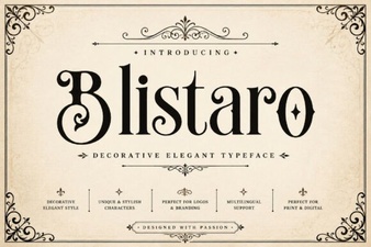 Blistaro Font for Creative Designs
