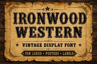 Ironwood Western Font for Rustic Design Projects